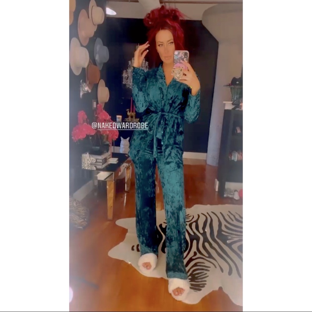 Emerald Green Naked Wardrobe Velour Set